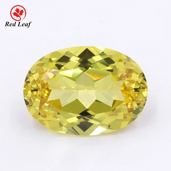 Redleaf gems 2022 new stone price oval cut 4*6 to 10*14mm loose lab grown gemstone yellow sapphire