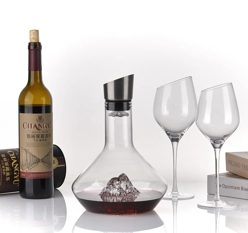 Wine Decanter Builtin Aerator Pourer,Wine Carafe Red Wine Decanter,100