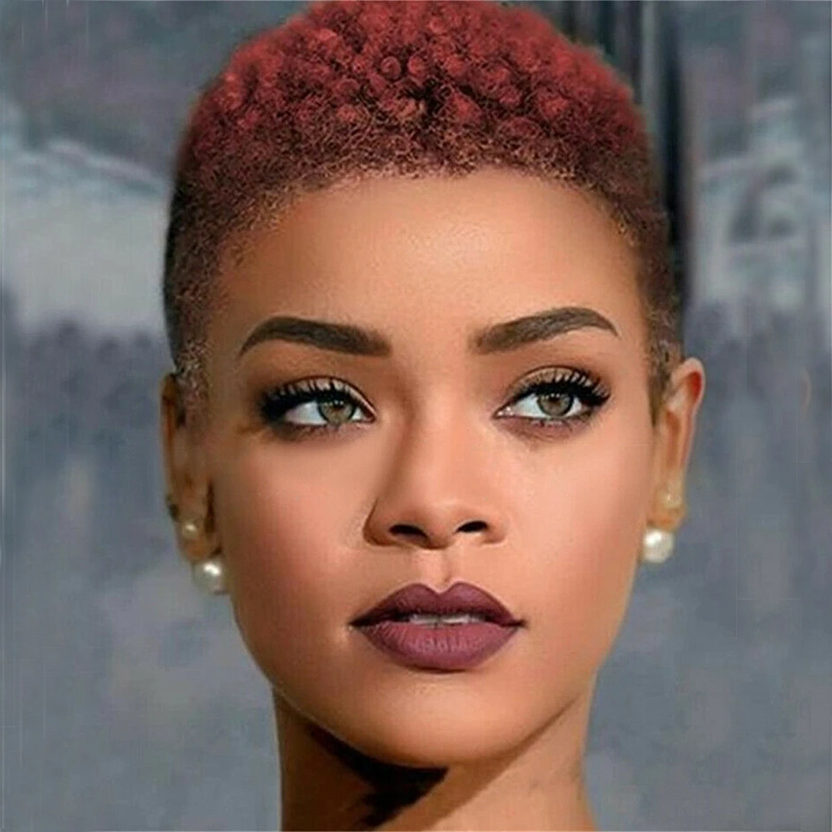 Pixie Cut Earrings For Short Afro Hair Lady Fashion Short Afro