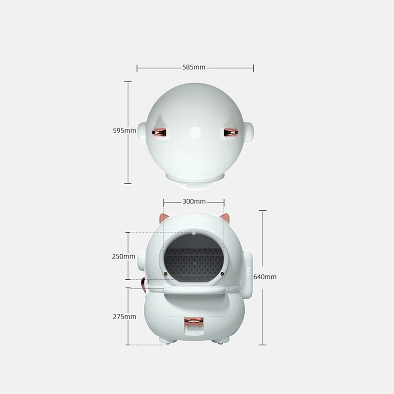 Factory Intelligent Automatic Cat Litter Box Large Capacity Safety Protection for Multiple Cats Smart Self Cleaning Litter Box