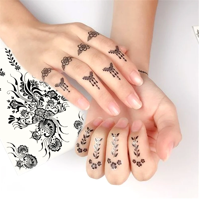 Apcute Mehndi design sticker Mehandi tattoo stencil sticker for girls,  women, kids easy to use | Set of 8 piece for both hand- Design no  99-100-39-40 : Amazon.in: Beauty