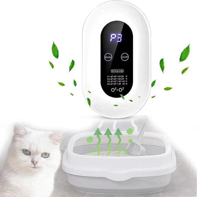 Pet Air Purifier 4 Modes Odor Eliminator  Dog Cat Home Toilet Office Vehicle Smell Remover