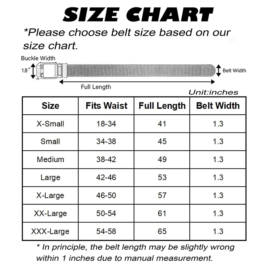 Wear-resistant Lightweight Reversible Ratchet Belt Nylon Web Tactical Work Belt with Automatic Slide Buckle