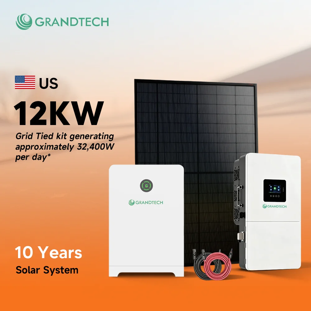 IP65 12kW 10kW 8kW Fersiwn yr Unol Daleithiau System Egni Haulol Cymysg Allan o Siatâl Set Cyflawn System Pŵer Haulol Pacio Llawn
