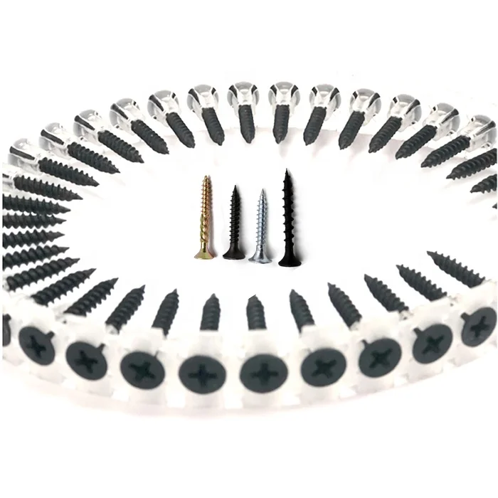 High Strength Collated Bugle Head Drywall Screw For Plasterboard With Plastic Chain Collated