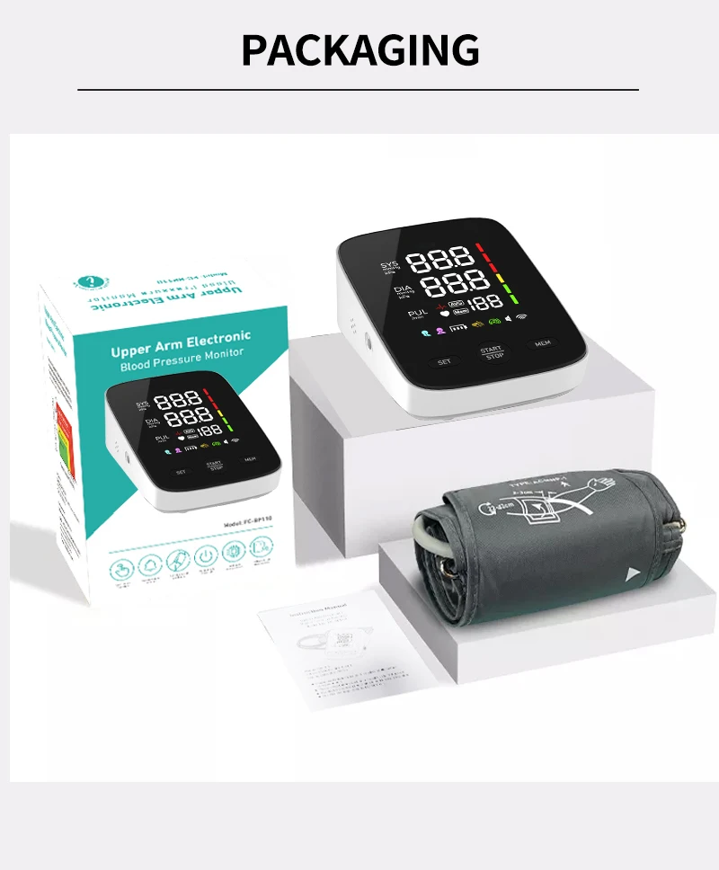 Factory Customization USB Recharge Upper Arm Bp Machine Digital Blood Pressure Monitors for Home Use