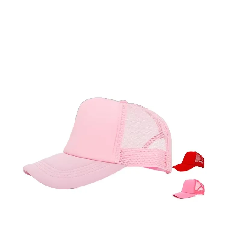 Oem Custom Silk Screen Printing Embroidered Logo Dad Plain Foam Trucker Cap Hat Bulk 100% Polyester Foam Blank Trucker Hats Men