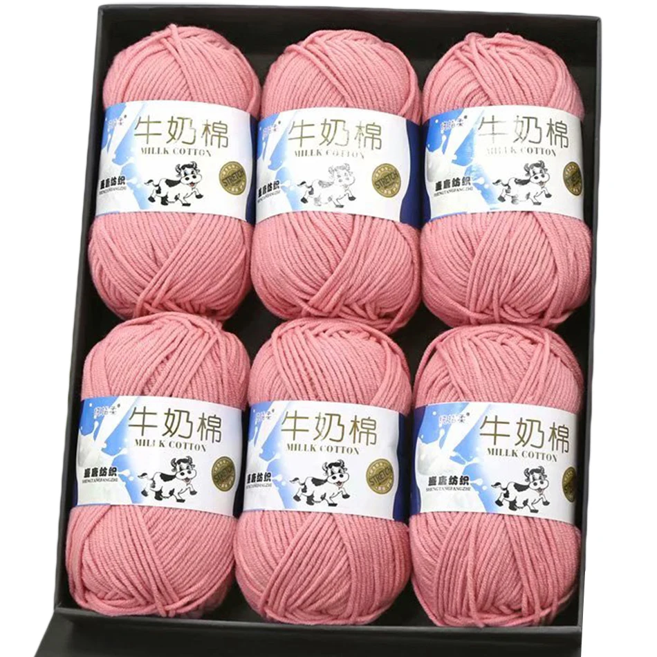 soft milk cotton knitting yarn and