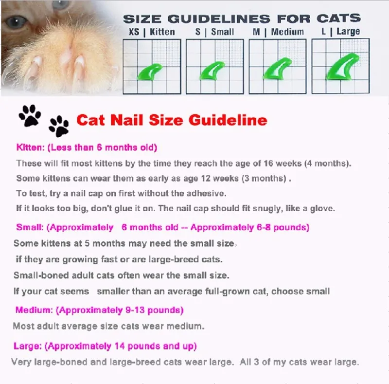 New FASHION colorful Cat Nail cover soft cat Claw Soft Paws 20 PCS/lot with free Adhesive Glue Size XS S M LGift for pet