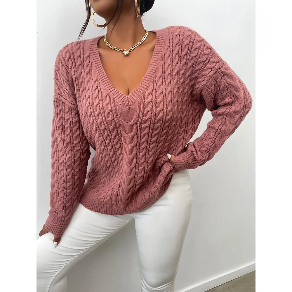plus size v neck jumper