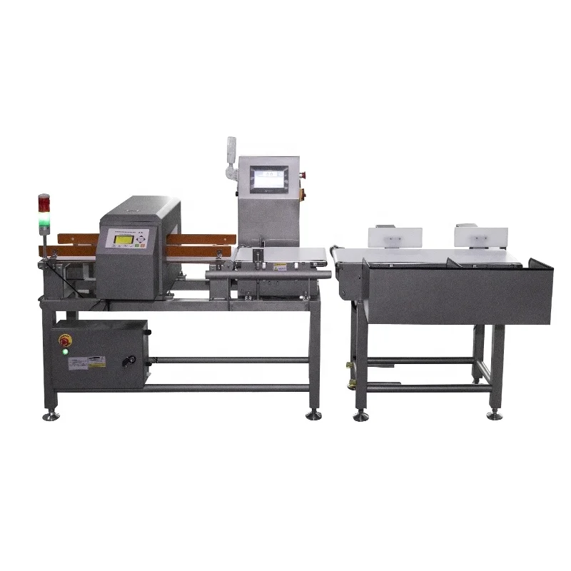 Factory Direct Sales Conveyor Belt Metal Detector and Checkweigher Combination System for Food Industry