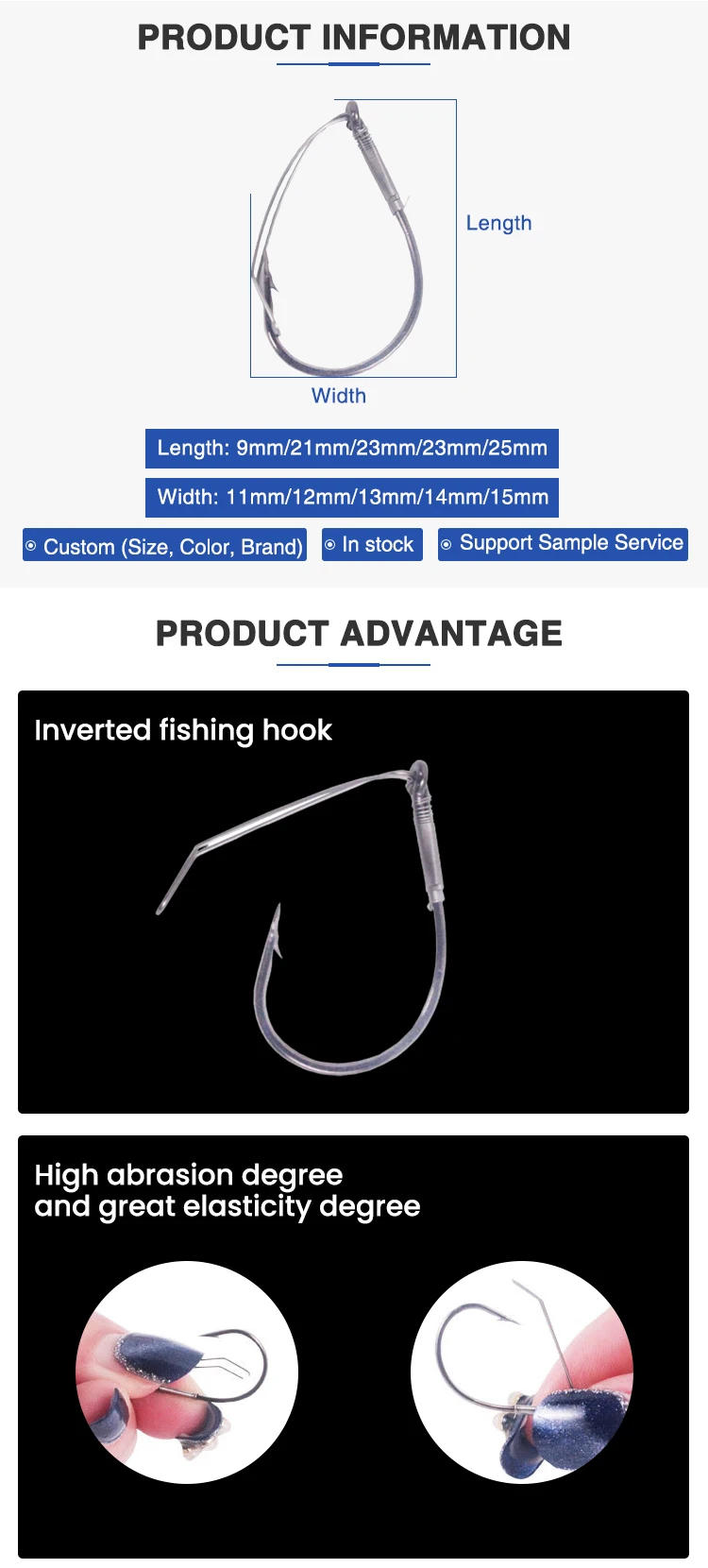 Stainless Steel Wide Wacky Fishing Hook Worm Hooks Weedless Fishing Hooks Buy Bass Fishing