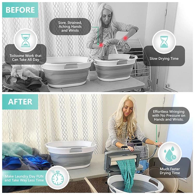 Aromanano Clothes Wringer Moisture Removal Portable Dryer Heavy Duty