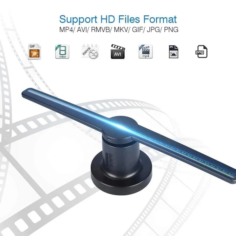 3D Holographic Advertising Projector Wifi 3d Hologram Fan 42cm 2 Blade LED Big Best for Exhibition Mall Holiday