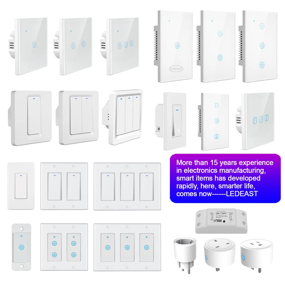 Tuya Smart App Remote Control Alexa Electric WiFi Smart Curtain Switch Motorized Roller Blinds Shutter Switch