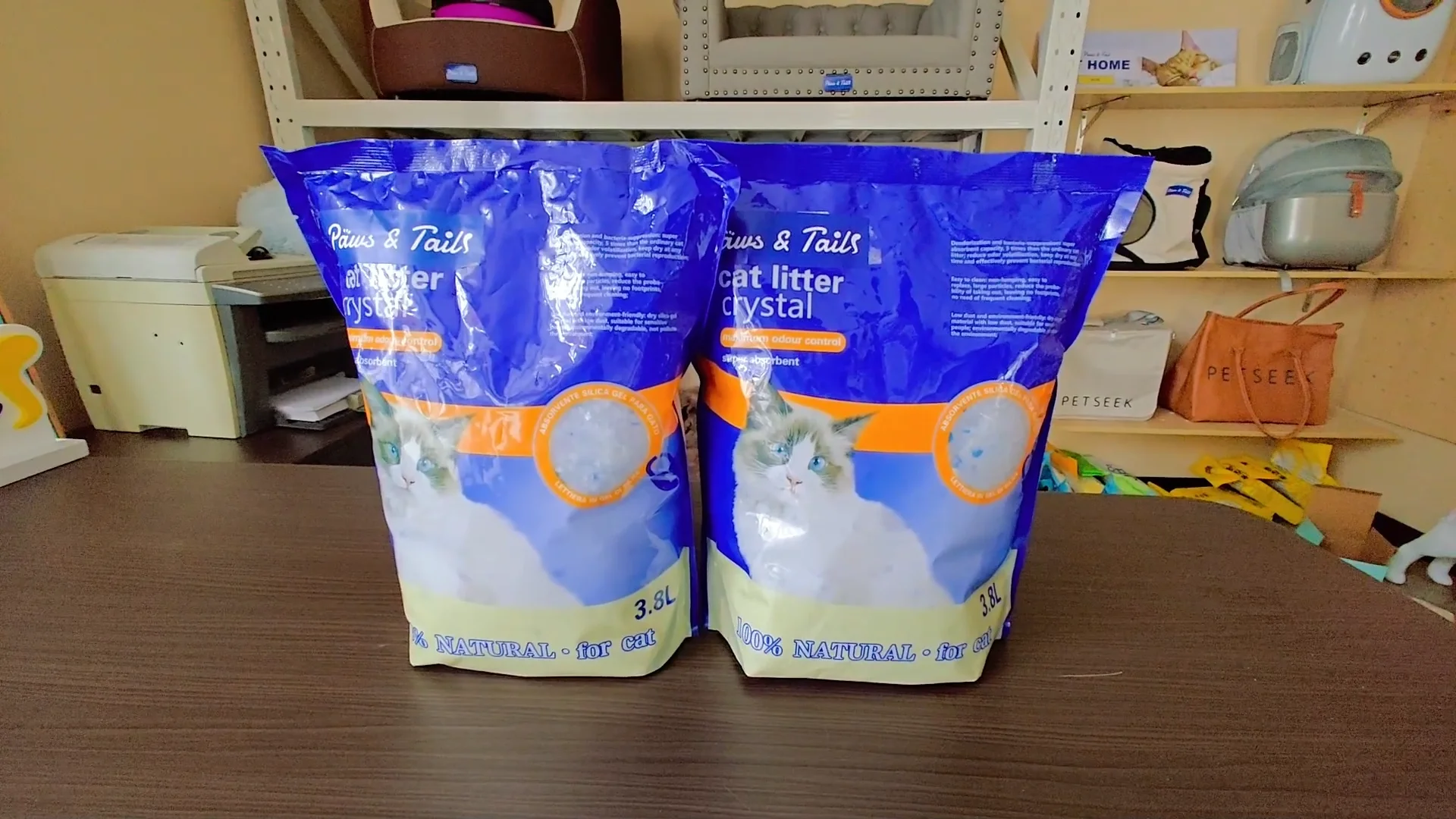 Custom 100 Silica Gel Cat Litter Private Label Super Absorbent Premium