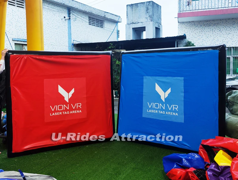 Wholesale Green High Wall Inflatable Tactical Air Bunker Window