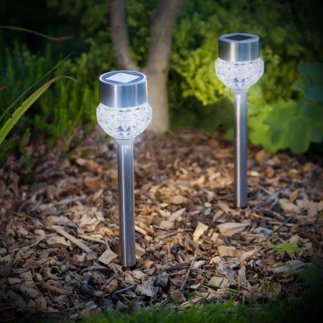 Wholesale Waterproof Stainless Steel Glass Solar Pathway Lights Outdoor LED Solar Garden Lights