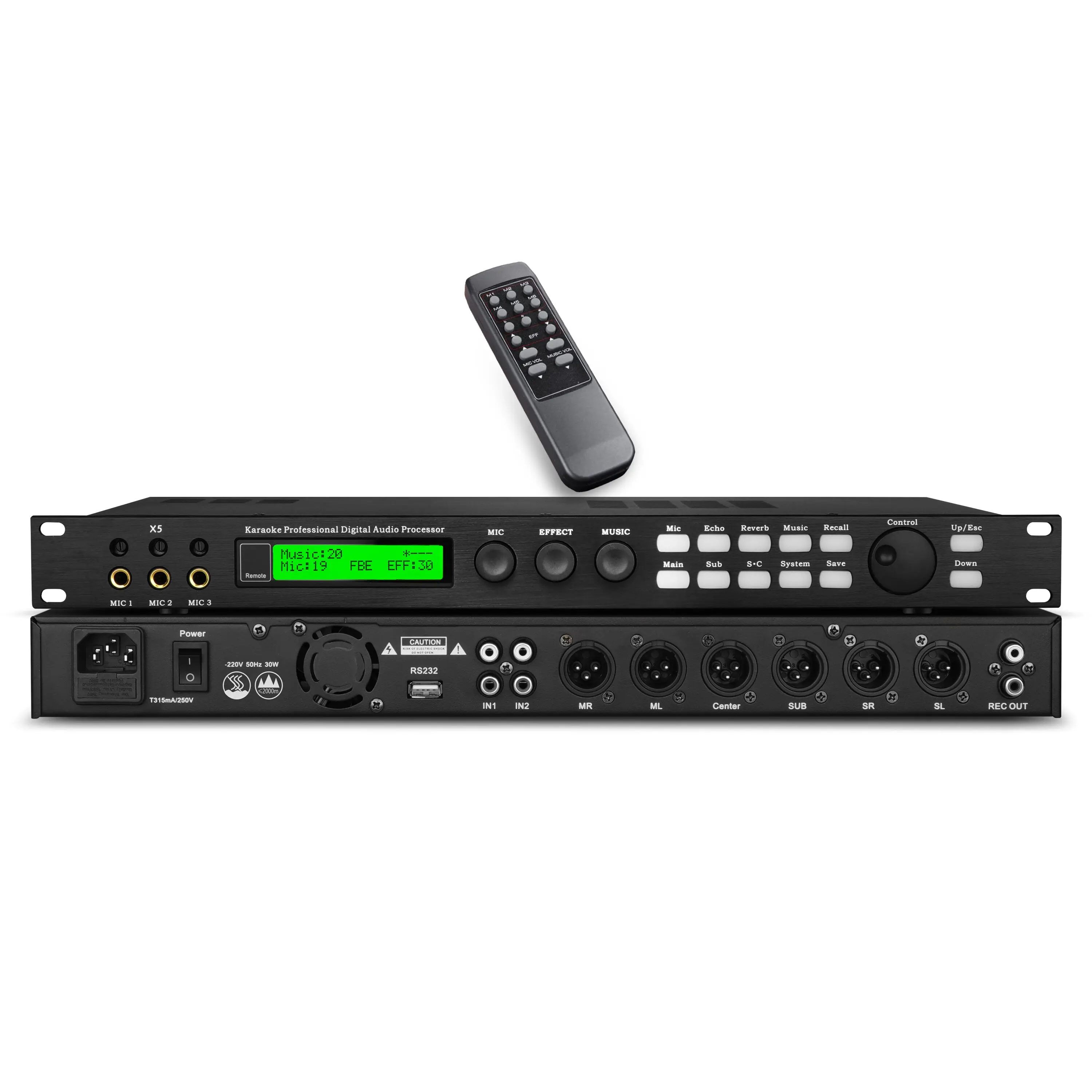 Depusheng X5 Digital Audio Processor - KTV Pre-Effector for Home