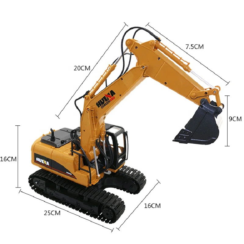 Huina 1550 550 RC Excavator Metal - Educational Fun for Kids