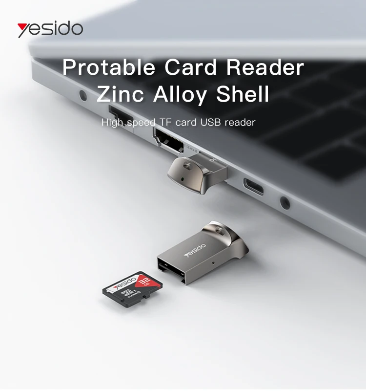 GS20 YESIDO Portable Mini USB to TF Rfid Card Reader OTG for Computer Laptop Card Reader