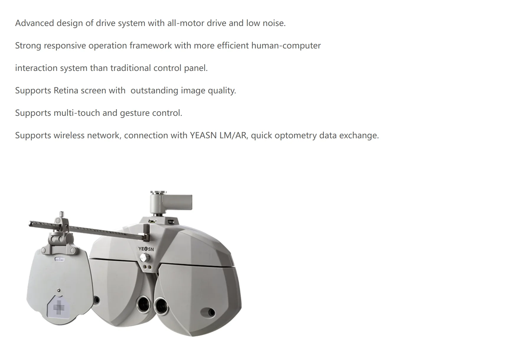 YPA-2100 Digital Phoropter with Compact 92mm Slim Design for Optometry Practices
