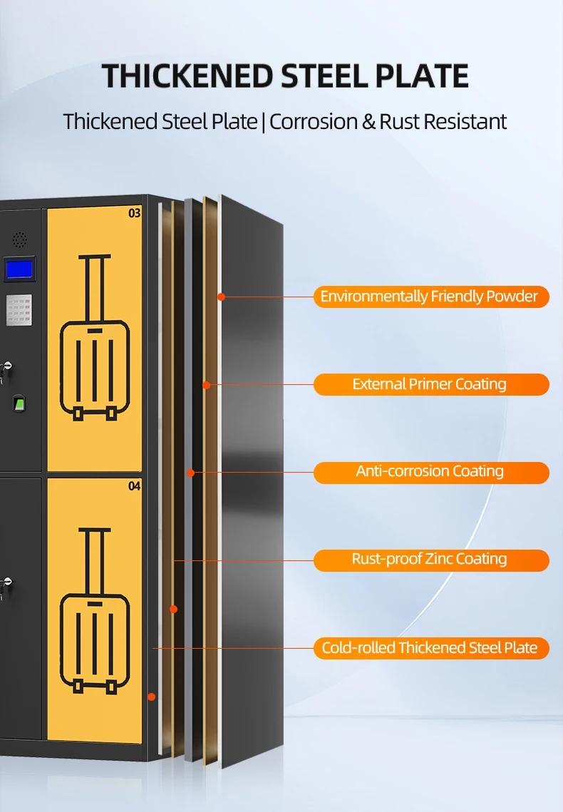 product rfid smart luggage locker for airport train station with electronic management system  access control-3