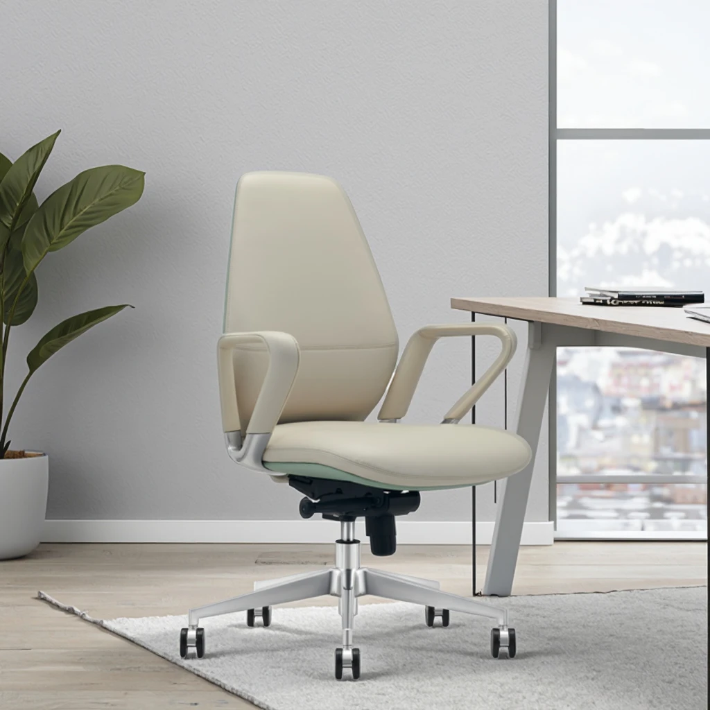 Modern Design Leather Ergonomic Executive Office Chair with Adjustable Height 3