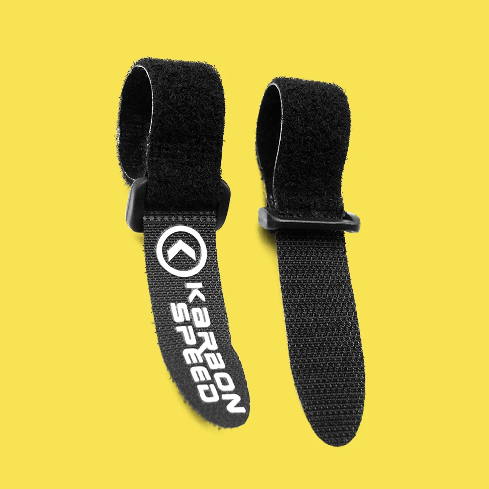 Reusable Custom Printed logo Cable Tie Holder Adjustable Releasable Nylon Hook and Loop Strap Cable Ties With Plastic Buckle