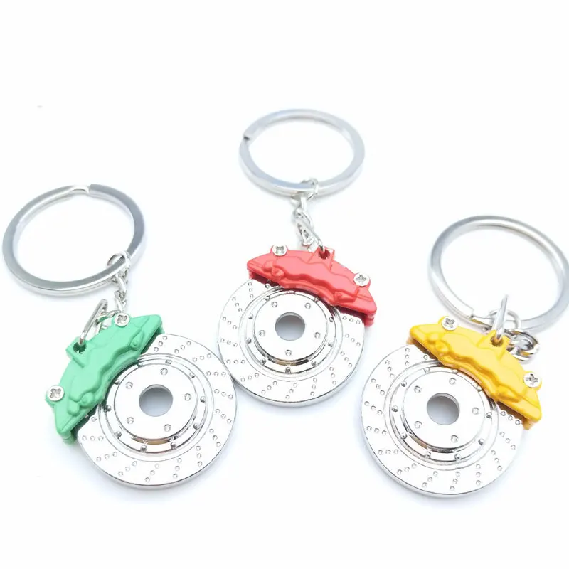 In Stock Mini Creative Disc Brake Keychain Cute Metal Auto Parts Disc Brake Keychain for Men Gift Car Accessories Keychain