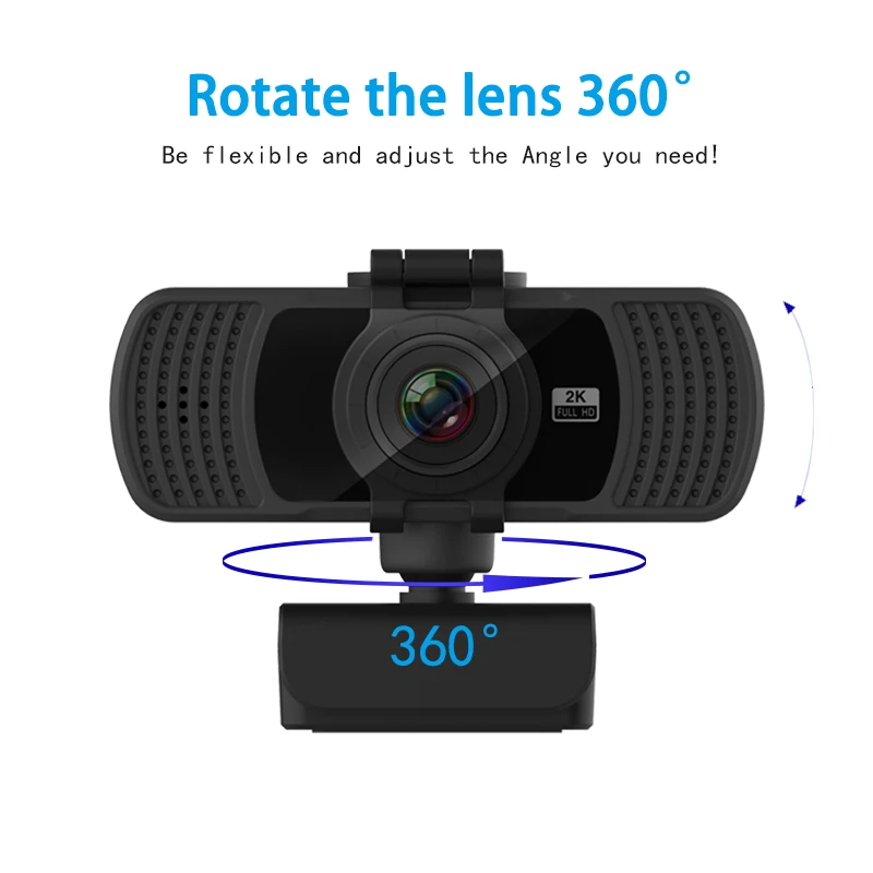 2K Webcam with Mic Perfect for Streaming and Video Calls