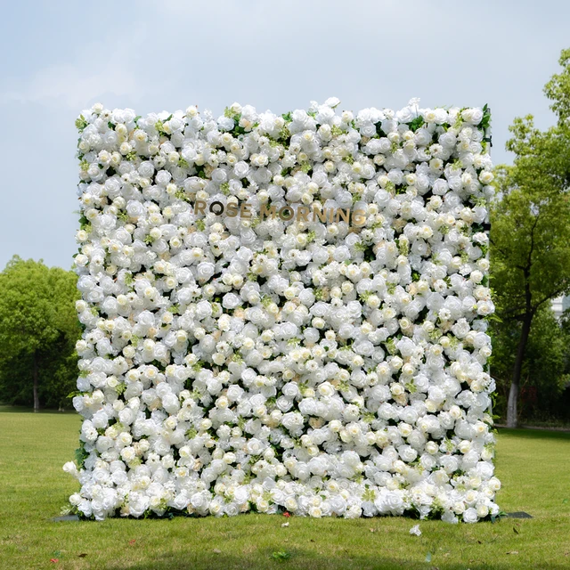 Event Party Wedding Decoration 3D Flower Wall Cloth Back Hanging Artificial  Flower Wall 8ftx8ft