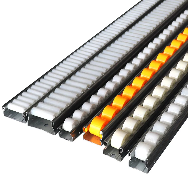 Factory Gravity Flow Rail PE/ABS Wheel Pallet Conveyor Industrial Placon Roller Track for Sliding Shelf System