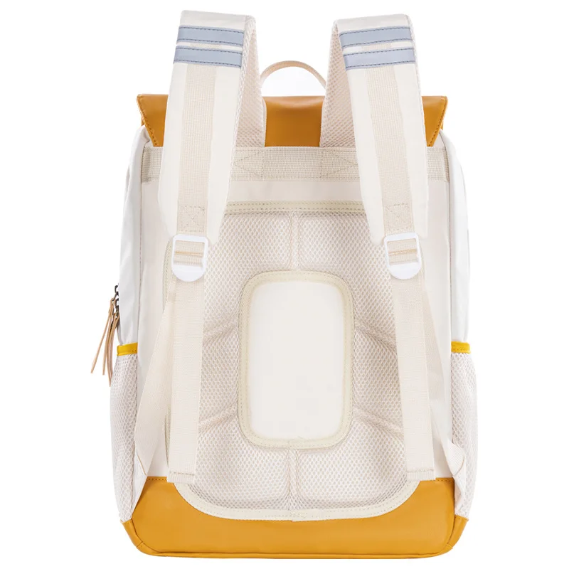 TINYAT logo Nieuwe Rugzak Informele Mode Studenten Schooltas Computerrugzak Rugzak met Grote Capaciteit voor Reizen Wit