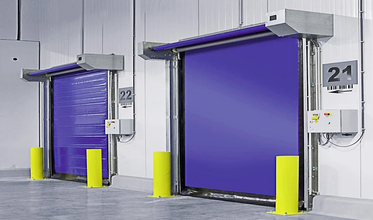 Auto-repair Fast Zipper Fast Slide High Speed PVC Roll-up Doors Insulated Refrigerator and Freezer Roll-up Doors