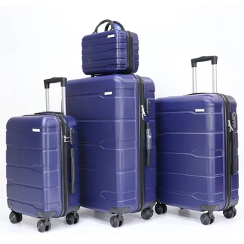 Factory wholesale luggage 4pcs ABS suitcase trolley wholesale high quality travel luggage waterproof luggage sets for unisex