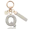 Letras de diamantes plateados-q