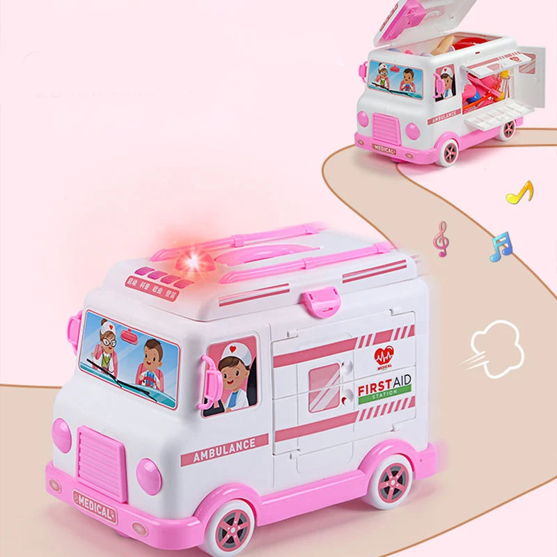 Интерактивная медицинская игрушка для ролевых игр электрическая звуковая лампа детская машина скорой помощи набор