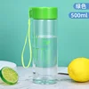 Green lid, transparent body, plastic cup