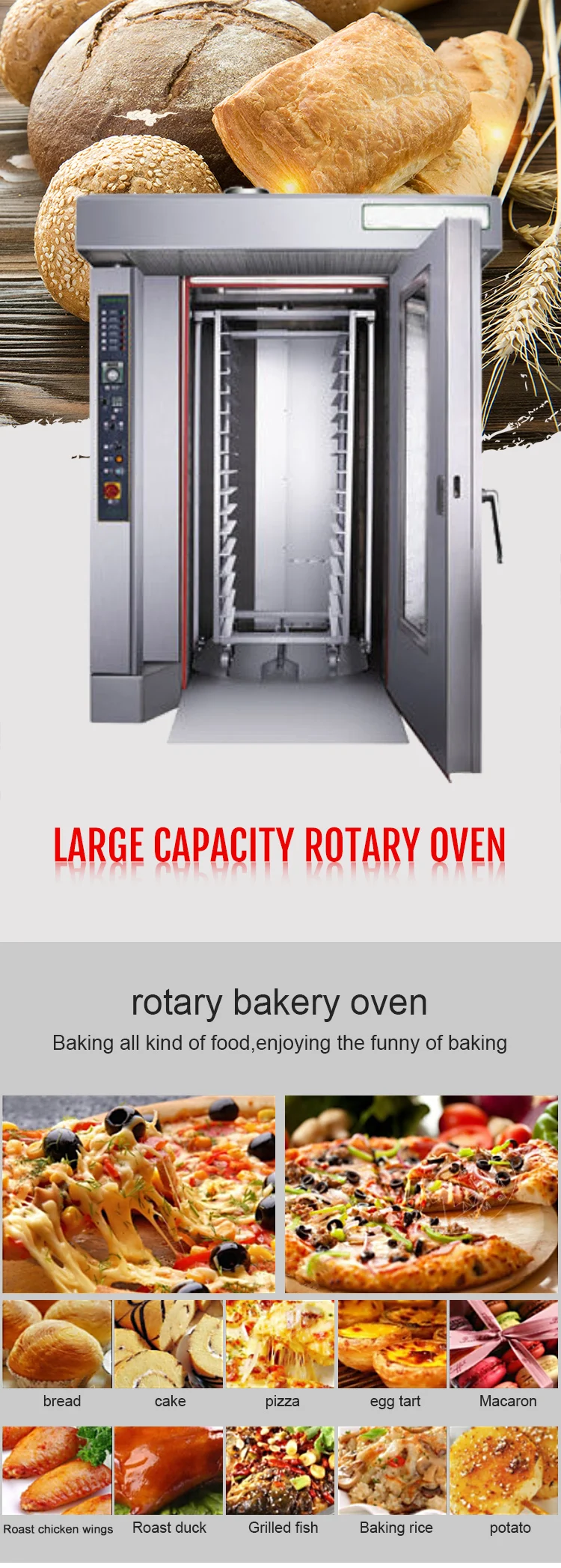 Horno De Repostería Industrial,Horno Rotativo De 64 Bandejas De Acero  Inoxidable Para Uso Comercial - Buy 64 Bandejas De Horno  Rotatorio,Industrial Horno De Cocción,Panadería Comercial Horno Product on  Alibaba.com