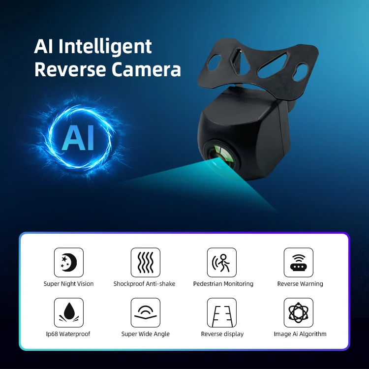 AI Intelligent Reverse Car Camera Active Detection System Rear View Camera Reversing Parking Cam With Buzzer Radar Alarm details