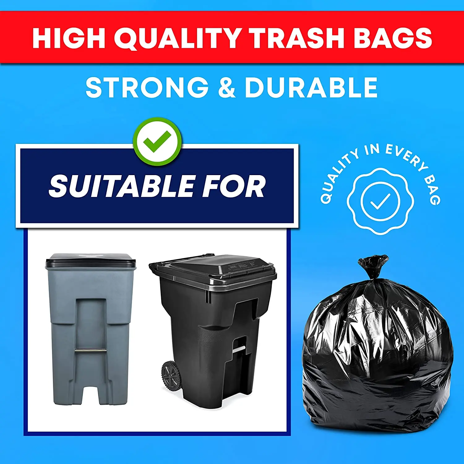 Heavy Duty Black Rubbish Garbage Trash Plastic Garbage Bags Black Star Seal Garbage Bag Buy