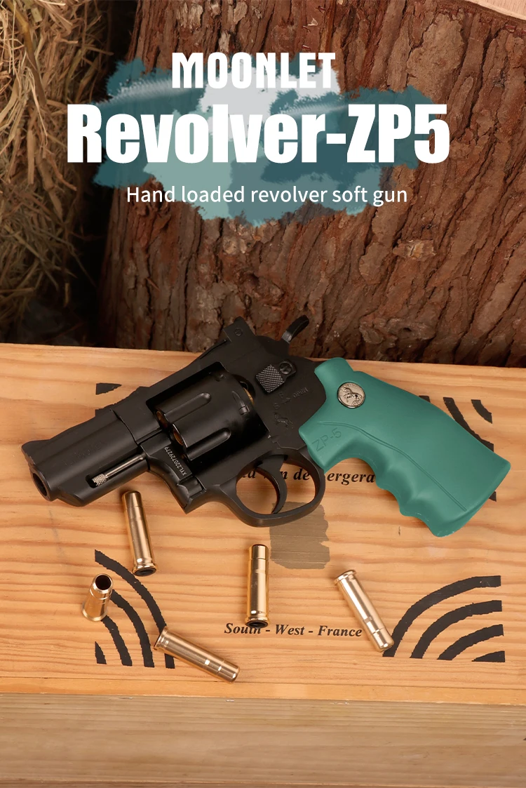 Hot Selling Uk In Stock Revolver Slamming Loaded Kids' Simulation Firing Shell Throwing Zp5 Toy
