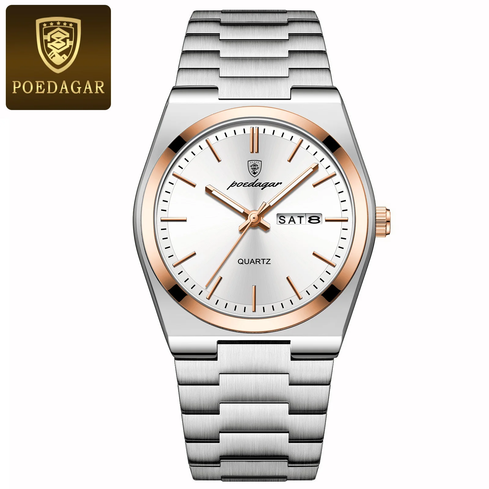 POEDAGAR 930 Hot Sell China Man Quartz Watch Excel Stainless Steel Band Waterproof Date aperçu 11