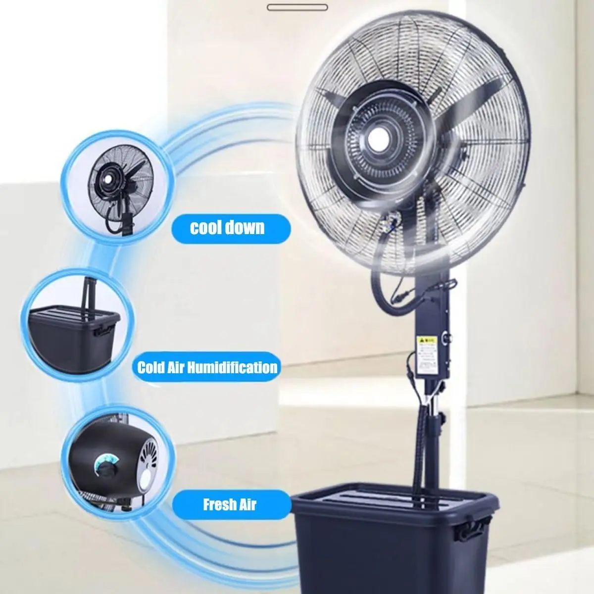 Standing Mist Spray Cooler, 200~350W, Metal - detail 6
