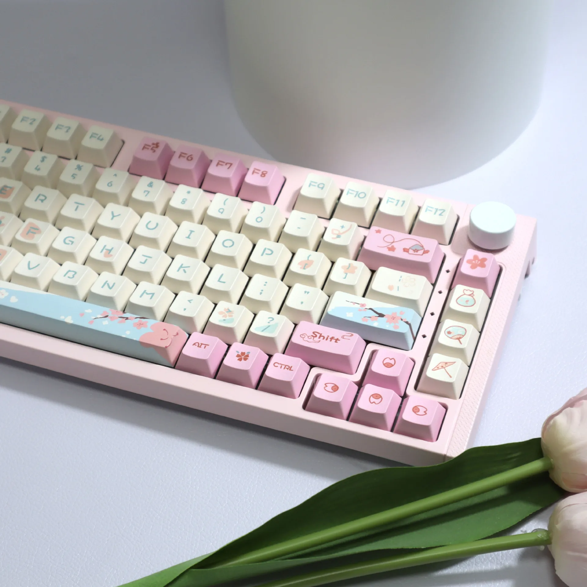 Hzgamer 133 Keys Cherry Blossom Keycaps Cherry Profile Keycaps ...