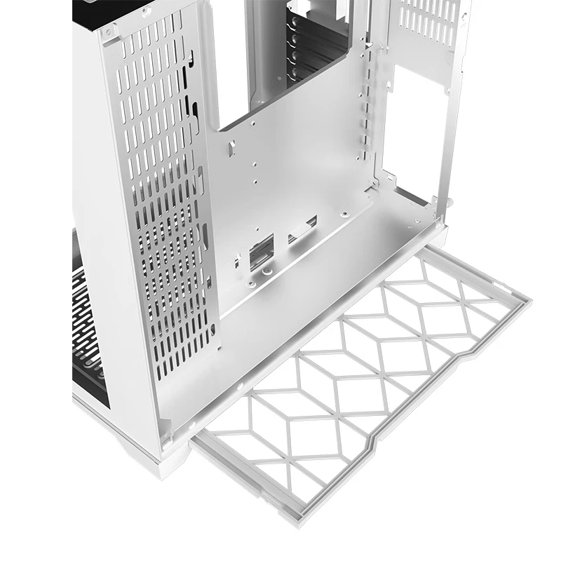 Lovingcool ホワイトゲーミングPCケース ATXフルタワー 透明