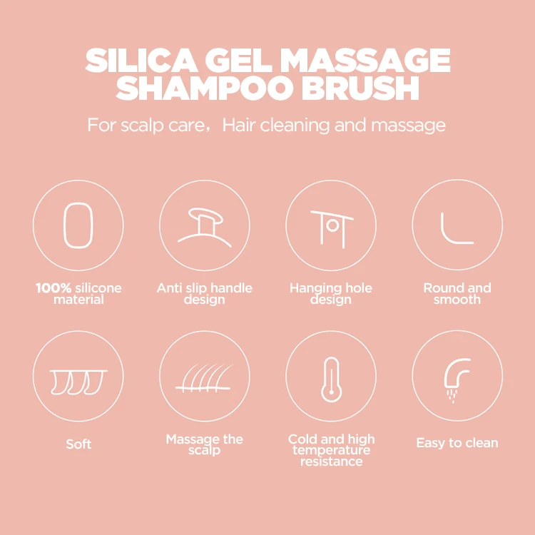 100 Silicone Hair Scalp Massager Shampoo Brush Shower Head Scrubber