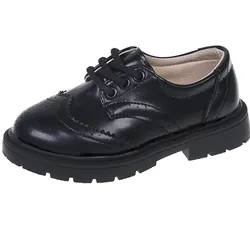 Классические высококачественные детские туфли из искусственной кожи, школьная обувь для мальчиков