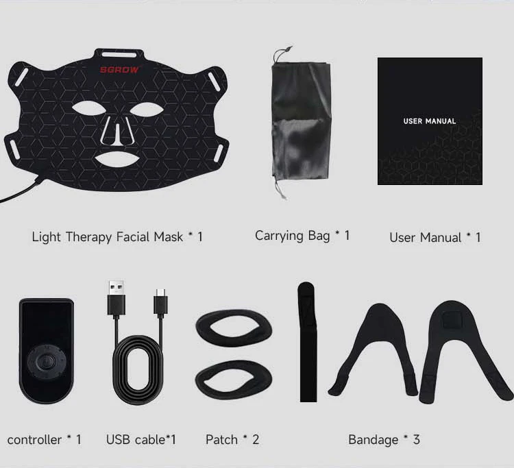 Led Face Facial Mask Near Infrared And Red Light Therapy Mask Devices